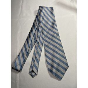 Filo A Mano Tie Blue‎ Striped Silk Necktie
